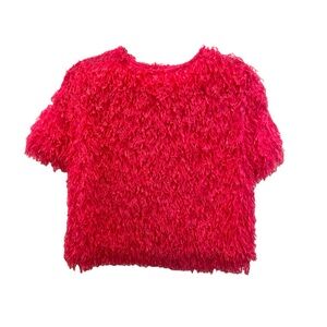 ZARA | hot pink fuzzy top